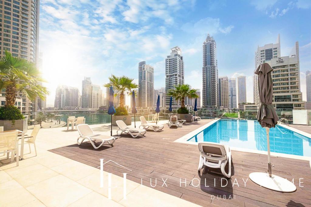 Lux Contemporary Suite With Full Marina View 6 Dubai Exterior photo